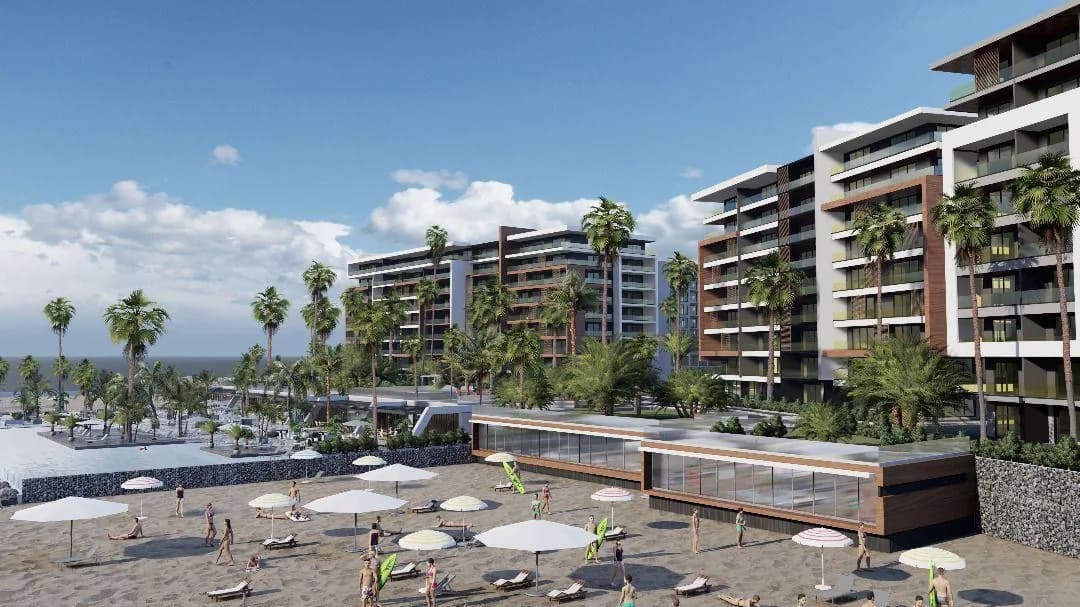 Plage privée et transats